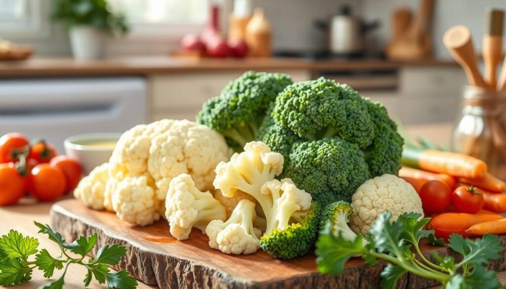 Broccoli Cauliflower Salad Preparation