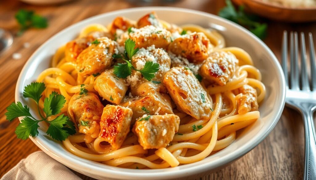 Garlic Parmesan Chicken Pasta