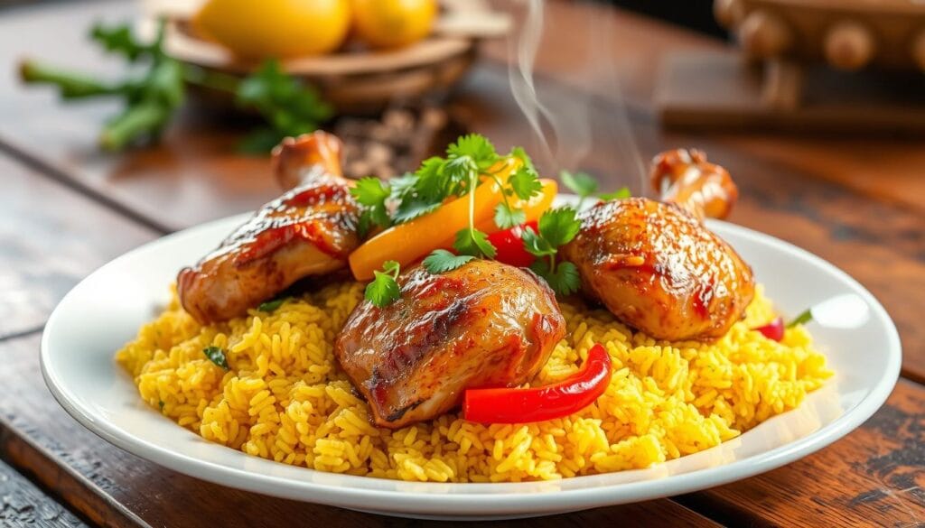 chicken and yellow rice